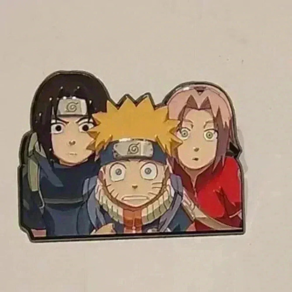 Naruto, Sasuke, and Sakura Team 7 Youthful Enamel Pin - Nostalgic Anime Pin - Picture 3 of 4